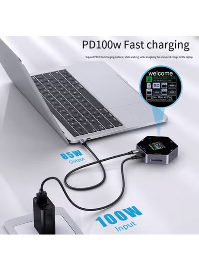 Type-C Docking Station with Smart 4K Display - 8-in-1 Hub - Image 3
