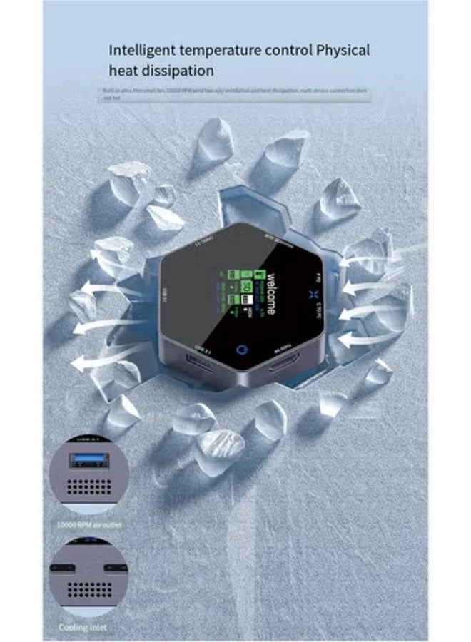 Type-C Docking Station with Smart 4K Display - 8-in-1 Hub - Image 5