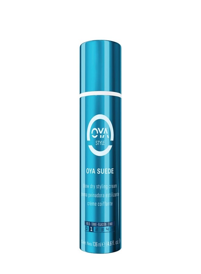 OYA Suede Blow Dry Hair Styling Cream - Versatile Lightweight Formula for Smooth, Polished & Volumized Finish - Salon Quality Jojoba Based Hydrating and Nourishing Hair Define & Defrizz - 4.6 Fl Oz - Image 2