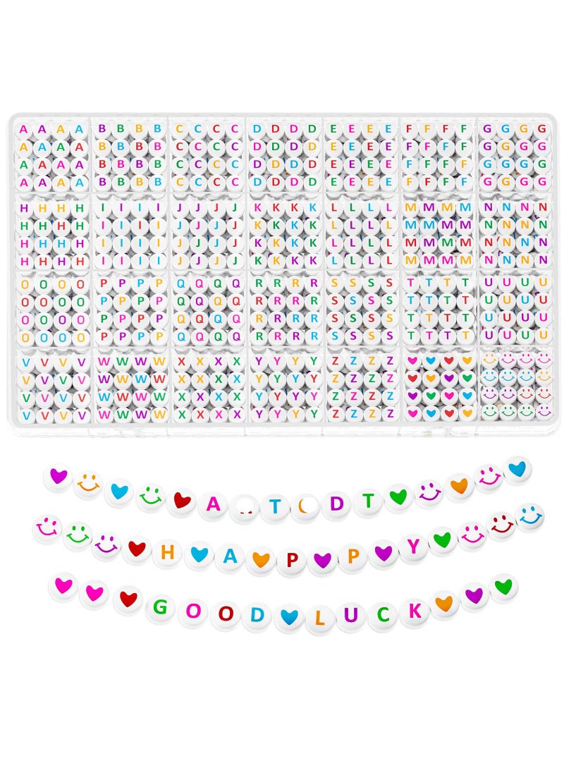 Generic - Acrylic Alphabet Beads DIY Jewelry Kit Style 3 1400 28 washed color letter beads 10 meters - Image 1