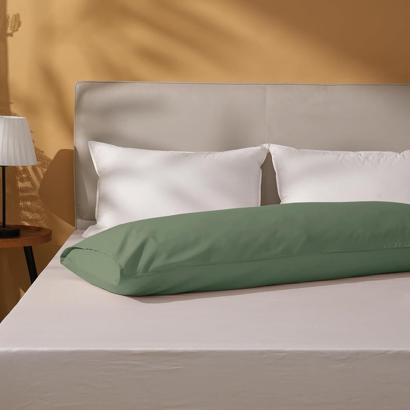 DOWNSTORIA Body Pillow Cover, Ultra Soft Microfiber Long Pillowcase, Envelope Closure Large Pillow Cases 20x54 inch (Olive Green) - Image 5