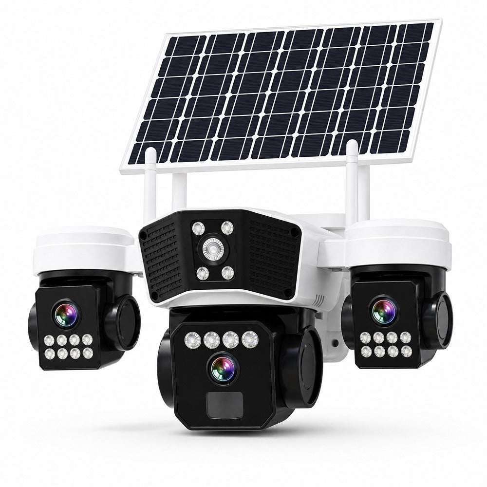zhongxing/oem Zhongxing/oem V380 3-lens solar-powered Surveillance Camera 30 g Z5E050F9AA05AA1F7125AZ