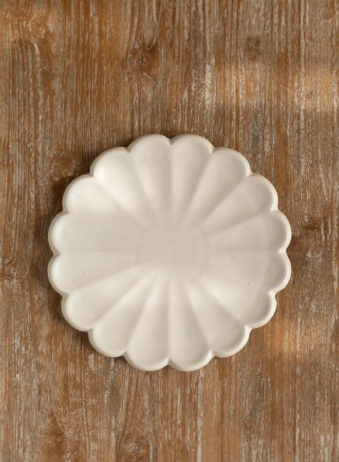 Curate Home Zahra Flower Shaped Ceramic Serving Platter