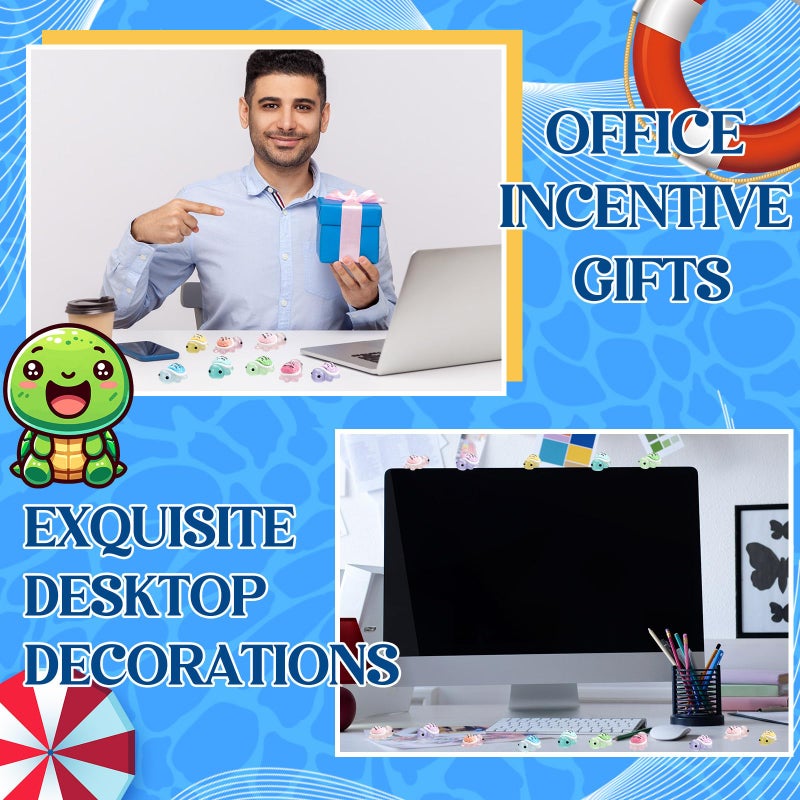 Simgoing 50 Pcs Mini Resin Turtles Emotional Tortoise Positive Funny Turtle Gifts Small Resin Toy Figures for Graduation Appreciation Employee Gifts - Image 5