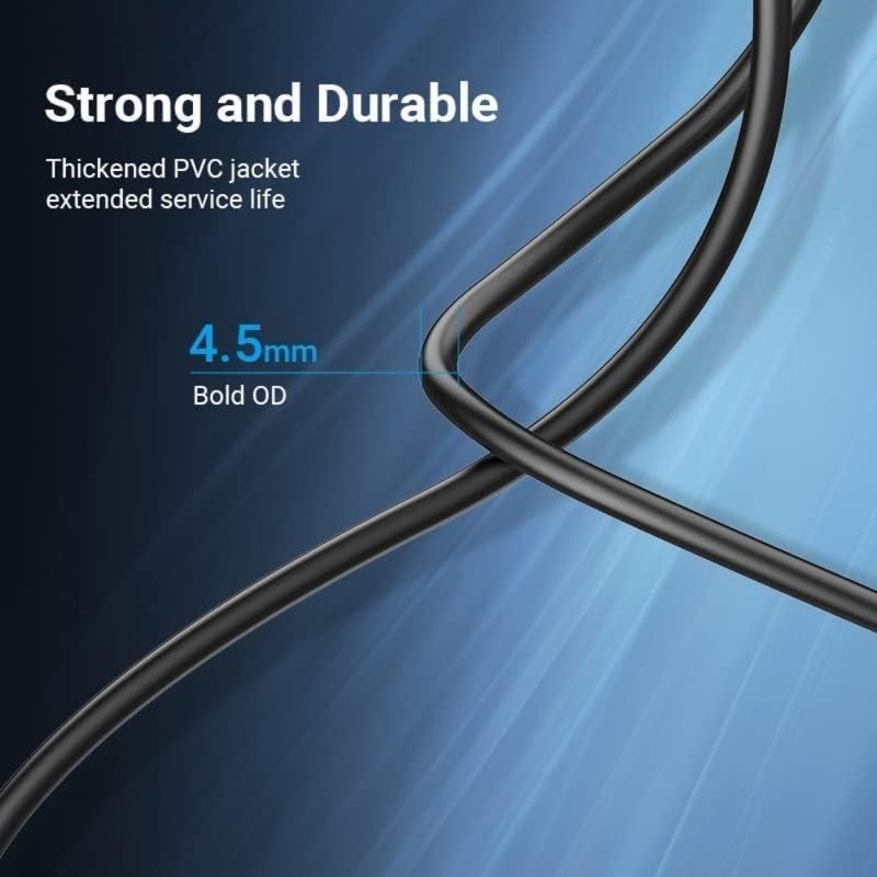 USB 2.0 A Male to B Male Printer Cable for Office Use, Nickel-Plated Connectors, Black, 480Mbps Speed with Double Shielding - Image 5