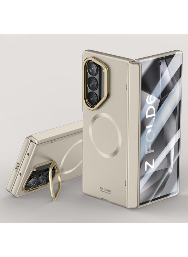 عام غطاء مغناطيسي لسامسونج جالكسي زد فولد 6 5G 【واقي شاشة عالي الوضوح مدمج】 【يدعم الشحن اللاسلكي】 حامل كاميرا مطفأ مقاوم للسقوط والصدمات - Image 1