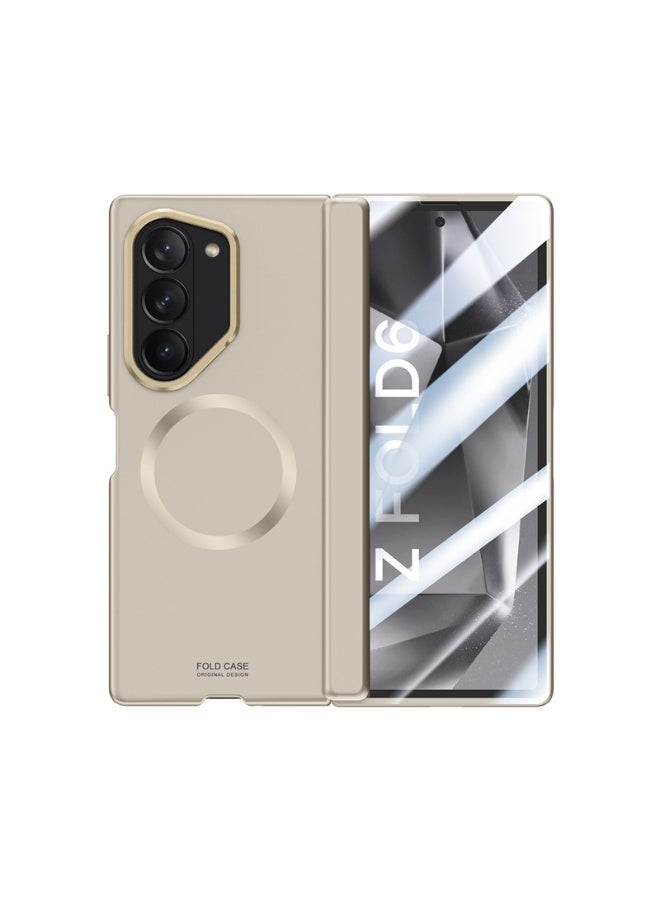 عام غطاء مغناطيسي لسامسونج جالكسي زد فولد 6 5G 【واقي شاشة عالي الوضوح مدمج】 【يدعم الشحن اللاسلكي】 حامل كاميرا مطفأ مقاوم للسقوط والصدمات - Image 4