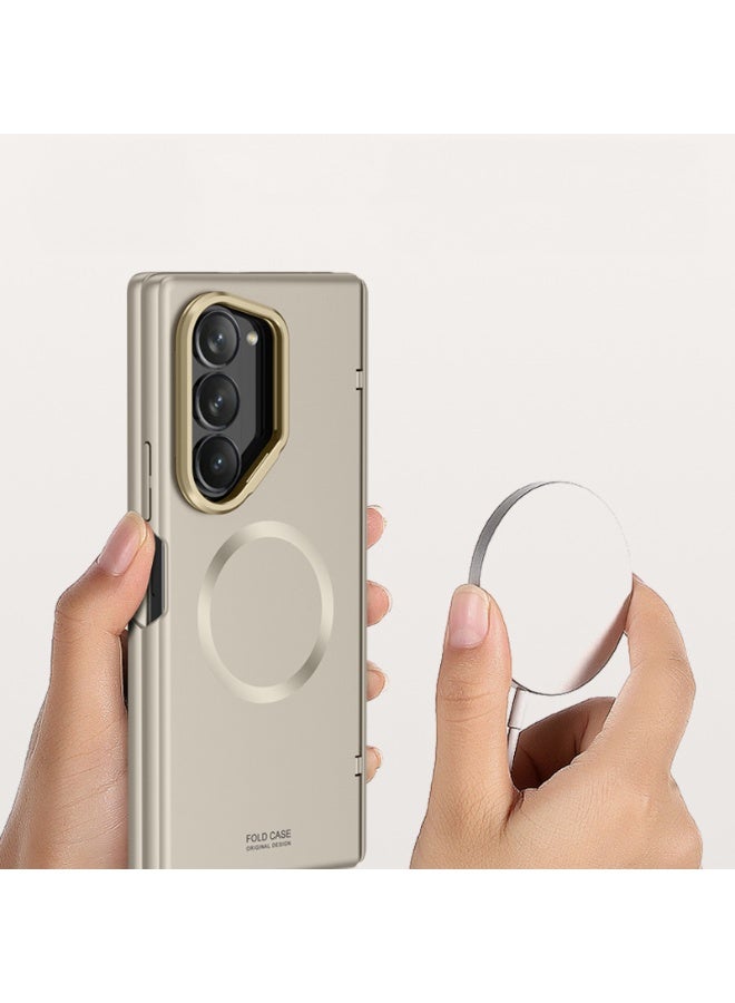 عام غطاء مغناطيسي لسامسونج جالكسي زد فولد 6 5G 【واقي شاشة عالي الوضوح مدمج】 【يدعم الشحن اللاسلكي】 حامل كاميرا مطفأ مقاوم للسقوط والصدمات - Image 2