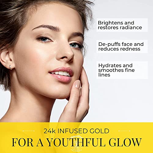Doppeltree Gold Facial Mask - Premium Hydrogel Sheet Face Masks for Skin Care & Beauty, Hydrating & Anti Aging - Facemask with Collagen, Hyaluronic Acid & 24k Nano Gold - Image 3