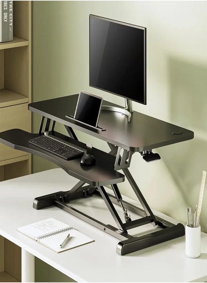 Skill Tech SHS28 03N Standing Desktop Mount, Dimensions 950x615x110~505mm, Height Range 110-505mm, 15kg Load Capacity – Black  - Image 2