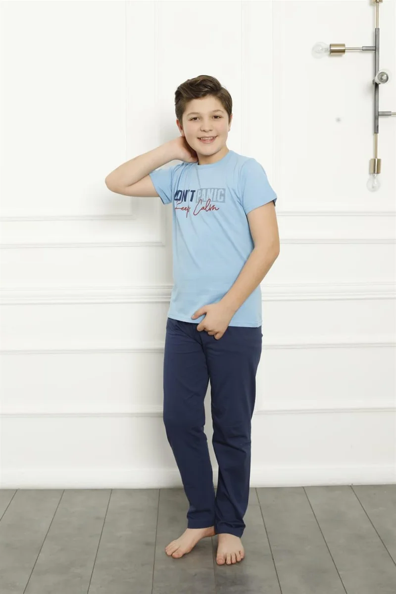 اكبينيز Father Son Blue Family Pajamas Set Sold Separately 50102