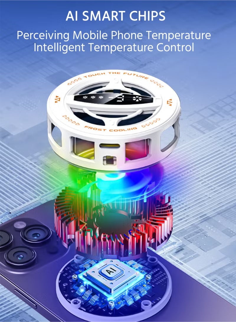 Magnetic Phone Cooler, Portable Phone Cooling Fan, Semiconductor Cooler Game Cooling - Image 3