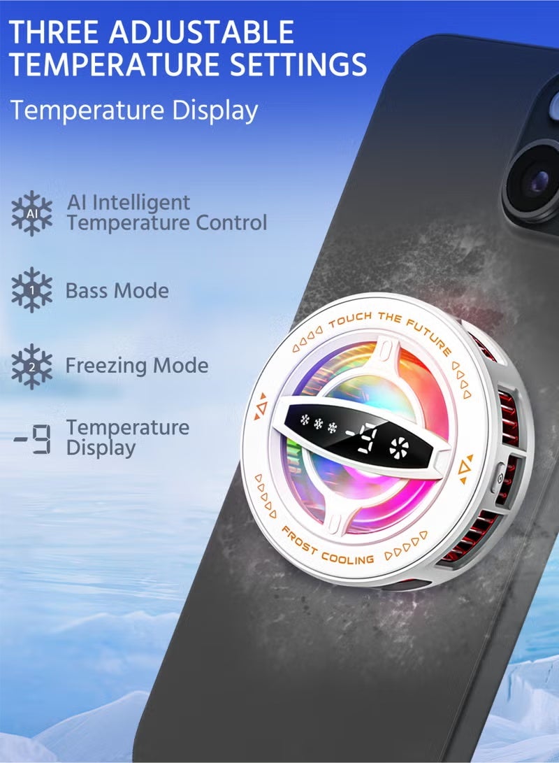 Magnetic Phone Cooler, Portable Phone Cooling Fan, Semiconductor Cooler Game Cooling - Image 2