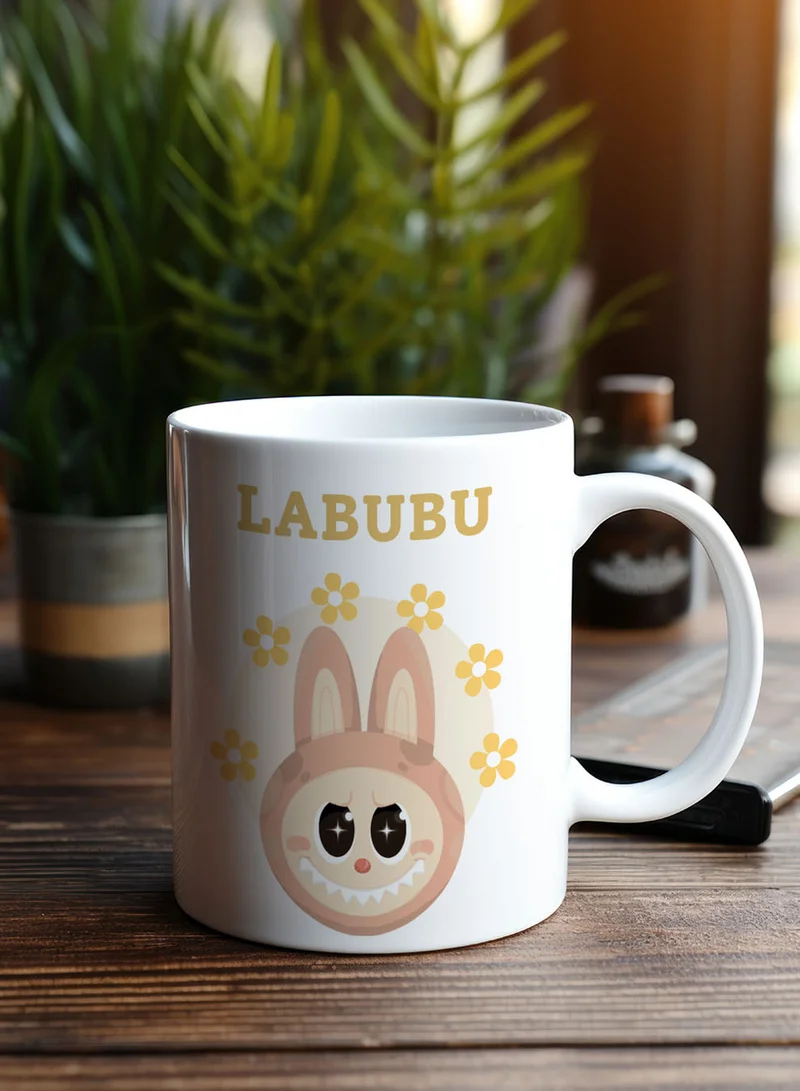 لوحة كوب ١١ أونصة من السيراميك بتصميم مطبوع على الجانبين