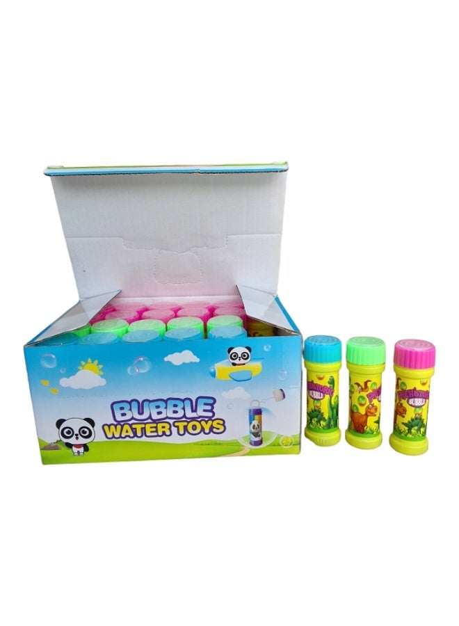 Bubble World 24-Piece Non Toxic Eco Friendly Lightweight Portable Fun Time Bubble Bottle Set - Image 1