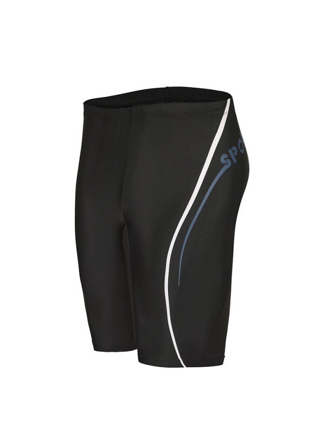 Men's Swimsuit, Men's Swimming Top, Swimming Trunks, Boxer Double-layer Anti-embarrassment 5-point Men's Swimsuit Two-piece Suit