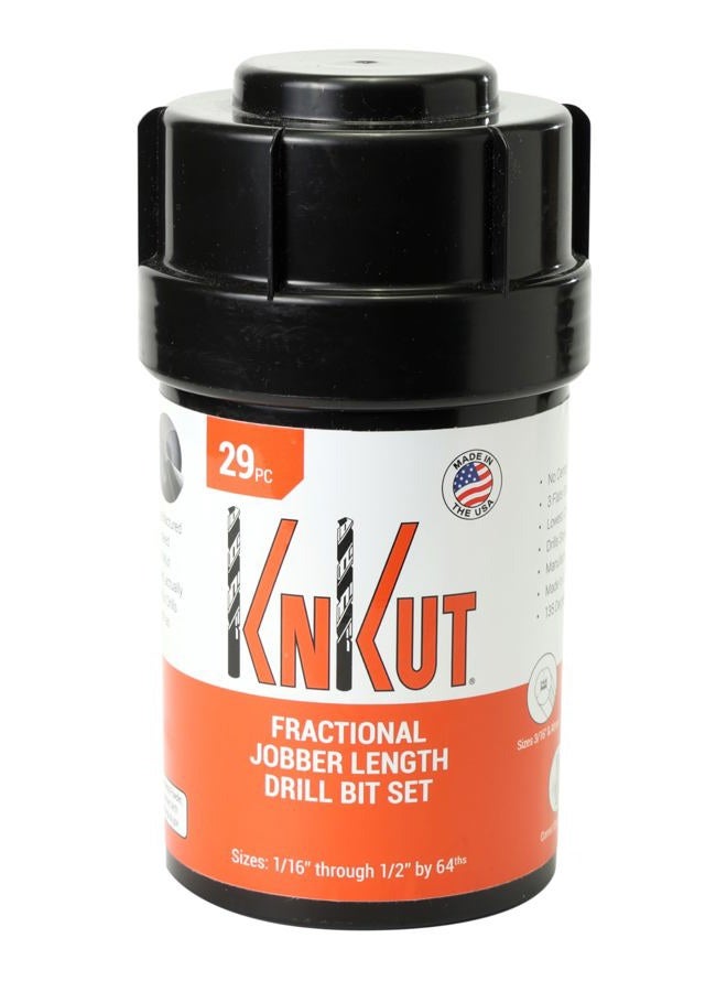 KnKut 29KK5DB Jobber Set for 1/16-Inch to 1/2-Inch by 64ths Drill Buddy, 29-Piece - Image 2