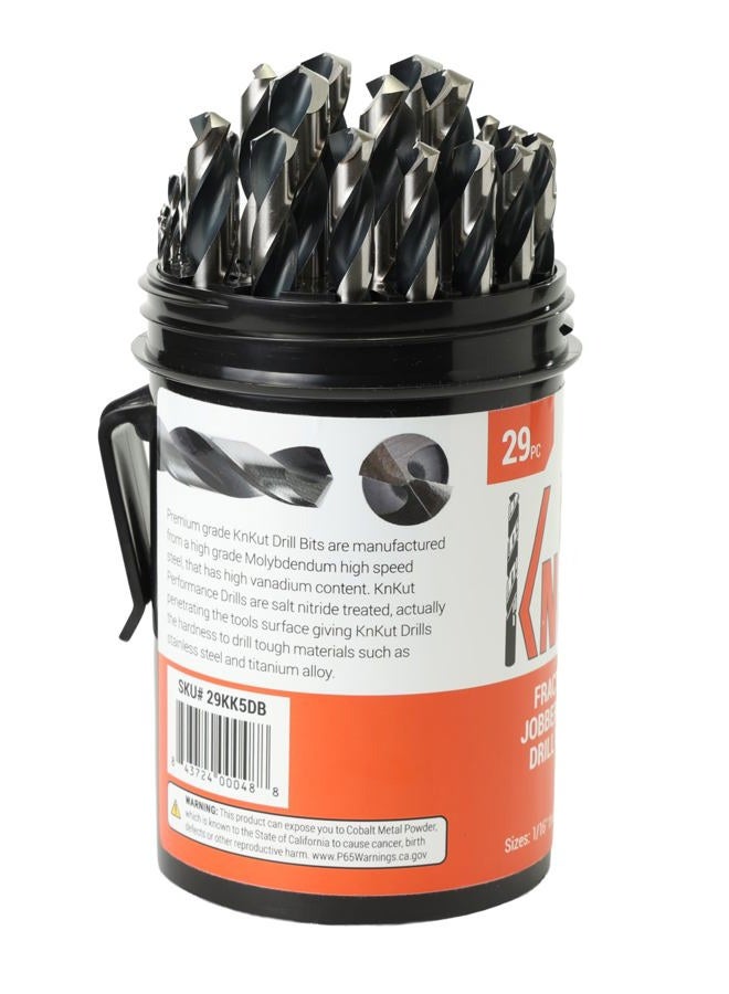 KnKut 29KK5DB Jobber Set for 1/16-Inch to 1/2-Inch by 64ths Drill Buddy, 29-Piece - Image 3