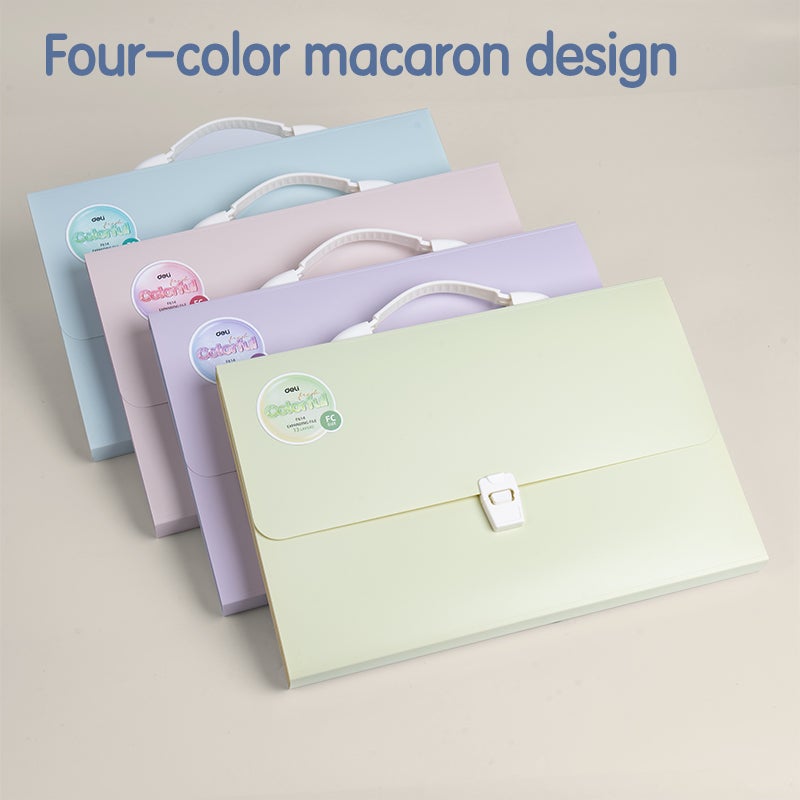 Deli EF614 Expanding File, FC-13P, Assorted - Image 2