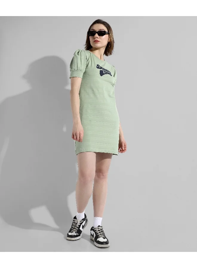 Pinacolada  Women's Green Printed Regular Fit Dress for Women | Best Price UAE