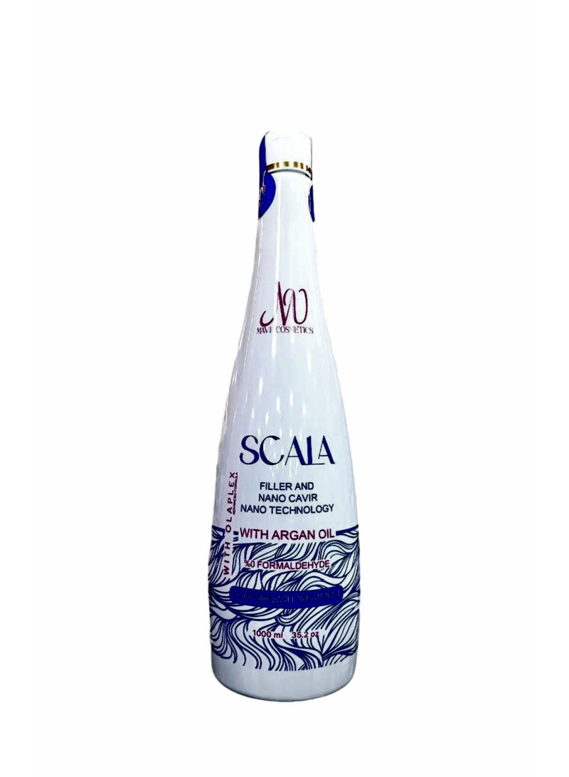 : سكالا (Scala) معالج الشعر بالنانو كافيار وزيت الأرجان - تركيبة احترافية بدون فورمالين - 1 لتر