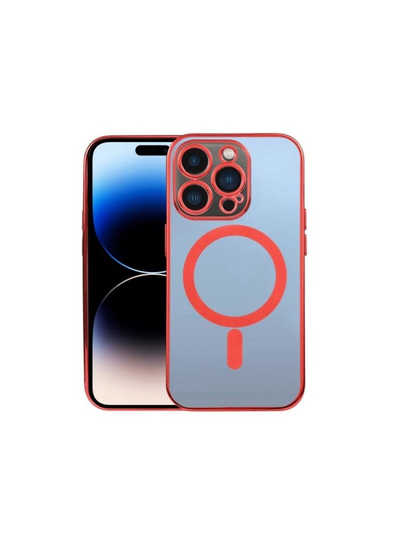 Magsafe Back Cover for iPhone 14 Red 