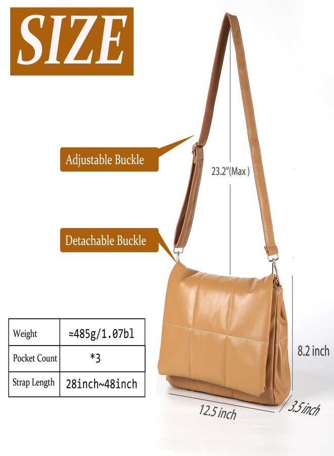 VODIU Puffer Tote Bag Quilted Shoulder Handbag Purse Designer Crossbody Bags For Women - Image 3