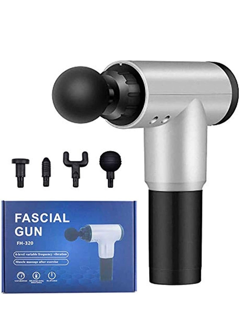 Generic Fascial Gun Muscle Massager CY-801 Silver Black 