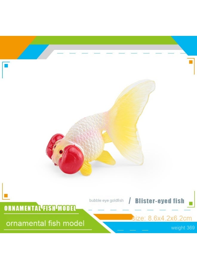 NIBEMINENT Cross-Border Export Simulation Ornamental Fish Model Set - Exquisite Goldfish and Koi Figurines