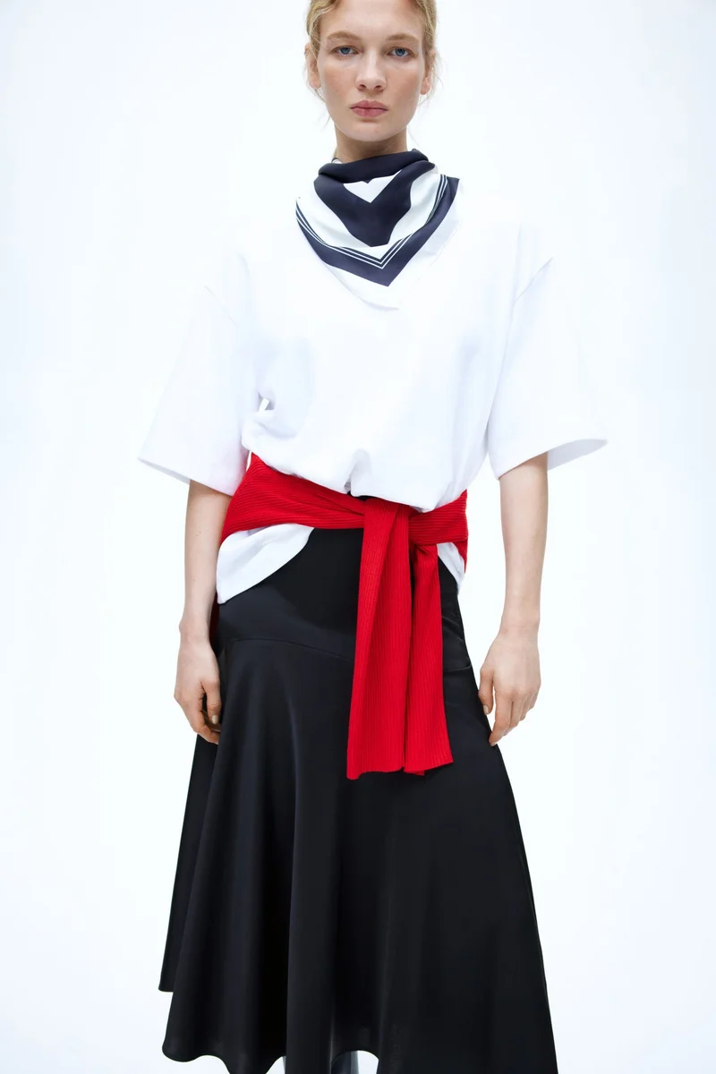 H&M Satin twill skirt