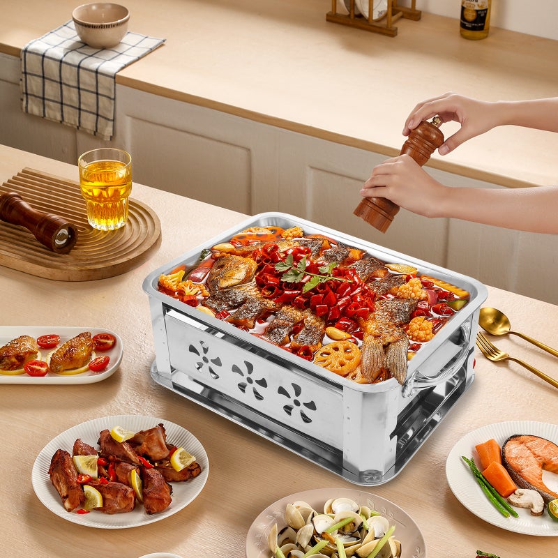 🍳 صينية شواء فحم متعددة الاستخدامات لتقديم والطبخ المتنوع - Image 4
