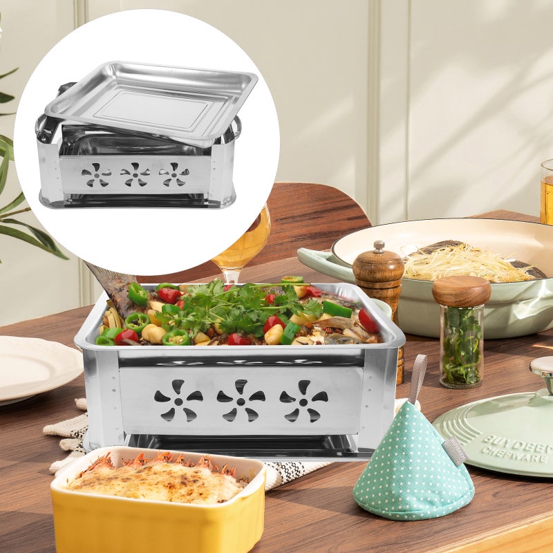 🍳 صينية شواء فحم متعددة الاستخدامات لتقديم والطبخ المتنوع - Image 1