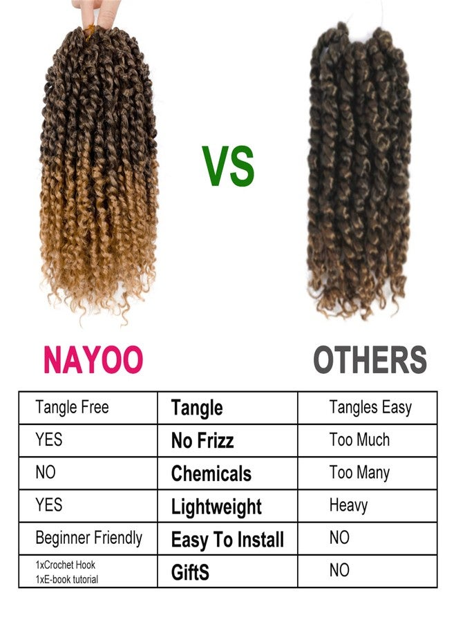 NAYOO Passion Twist Hair - 8 Packs 6 Inch Passion Twist Crochet Hair For Black Women, Crochet Pretwisted Curly Hair Passion Twists Synthetic Braiding Hair Extensions(6 Inch 8 Packs, T27) - Image 5