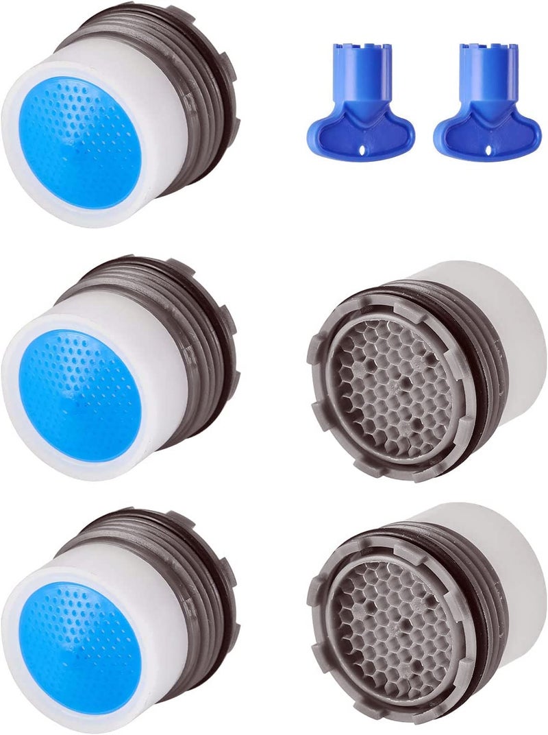 5 Pieces Faucet Aerator Insert Water Tap Aerators Faucet Flow Restrictor Replacement Parts for Bathroom or Kitchen 12GPM165mm064Inch