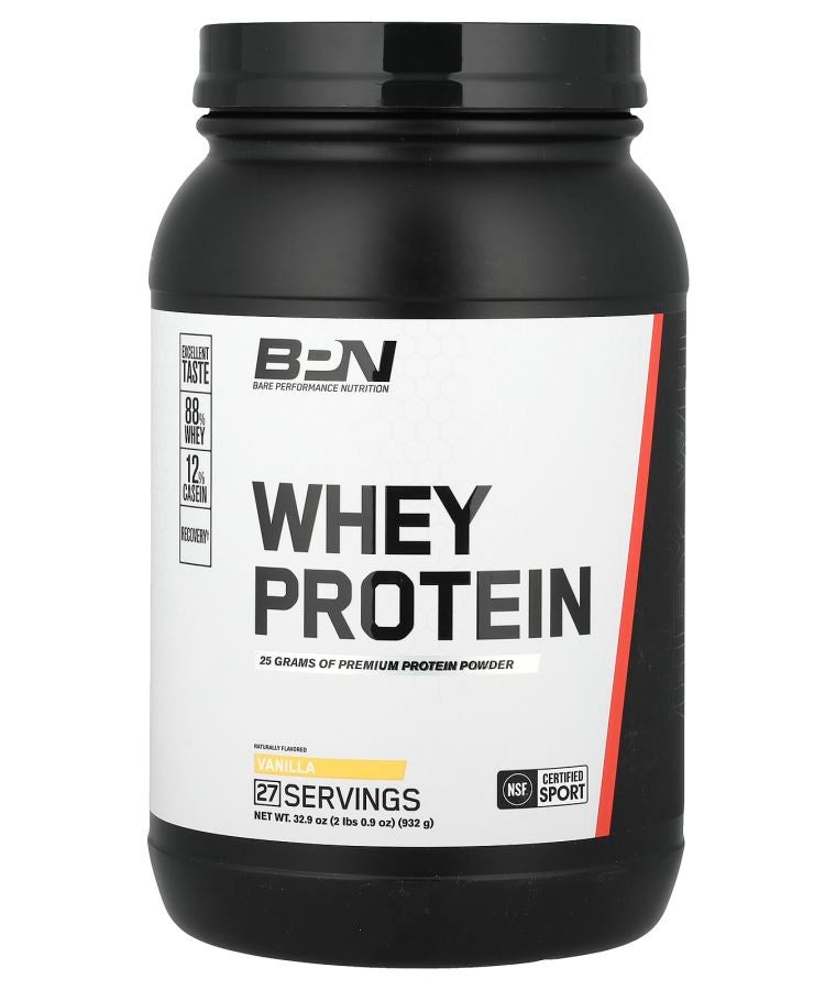 Bare Performance Nutrition Whey Protein Vanilla 2 lbs 0.9 oz (932 g)