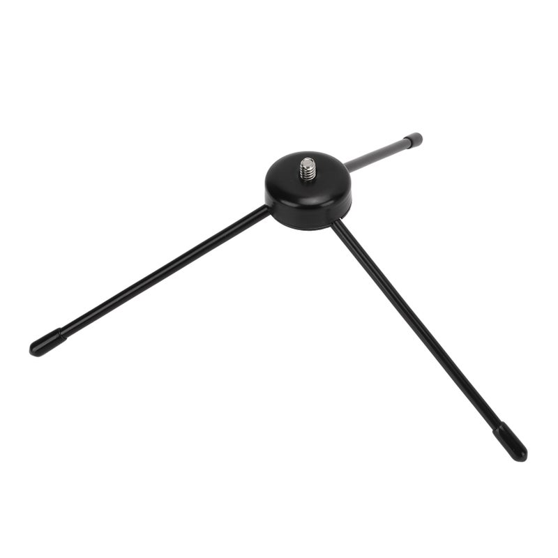 Mini Tabletop Tripod: 1/4in Stainless Steel Adapter - Durable Stable Construction Compact Portable Tripod for Travel Selfie SLR Camera Phone Video Recording Live Broadcast - Image 3