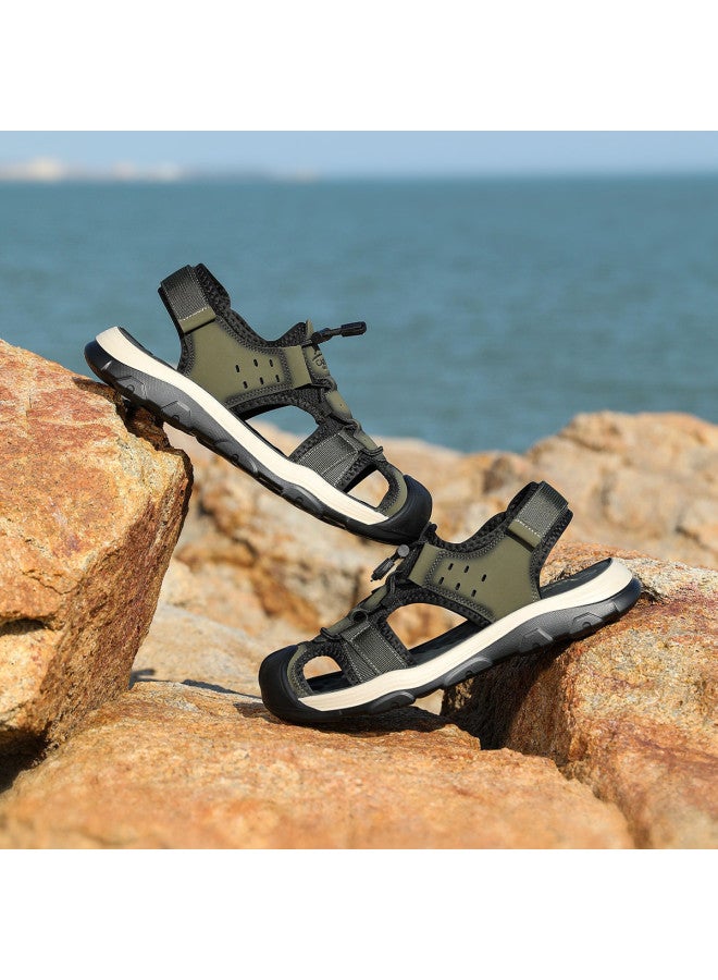 CARTELO Summer Outdoor Openwork Sandals, Breathable Anti-collision Toe-cover Sandals, Soft-soled Beach Sandals, Men's Sandals, Men's Casual Sandals - Image 3