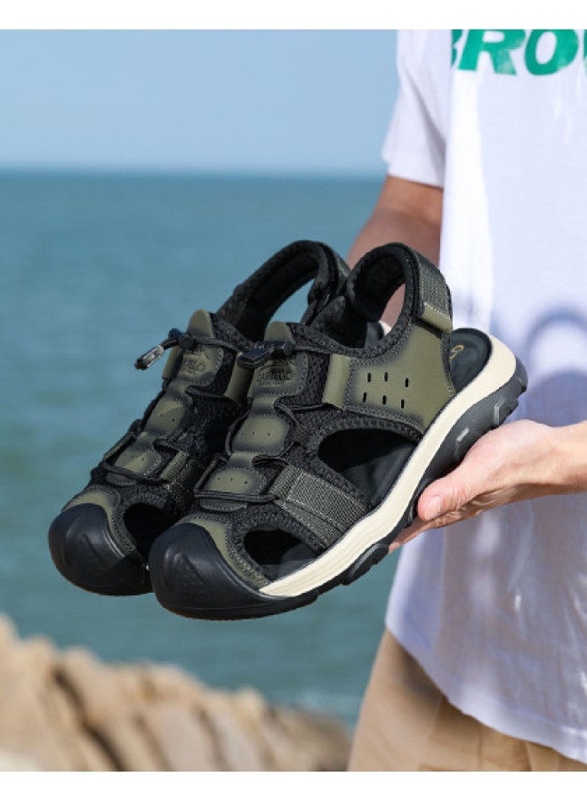 CARTELO Summer Outdoor Openwork Sandals, Breathable Anti-collision Toe-cover Sandals, Soft-soled Beach Sandals, Men's Sandals, Men's Casual Sandals - Image 1