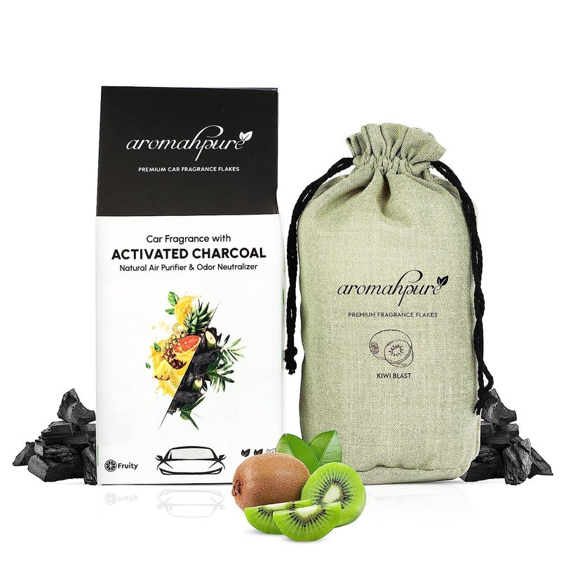 Aromahpure Premium Home Perfume Flakes with Activated Charcoal Air Purifier with Fresh Fragrances Kiwi Blast Kiwi 100 gm Home Air Freshener Use in Home Kitchen Wardrobe - Image 1