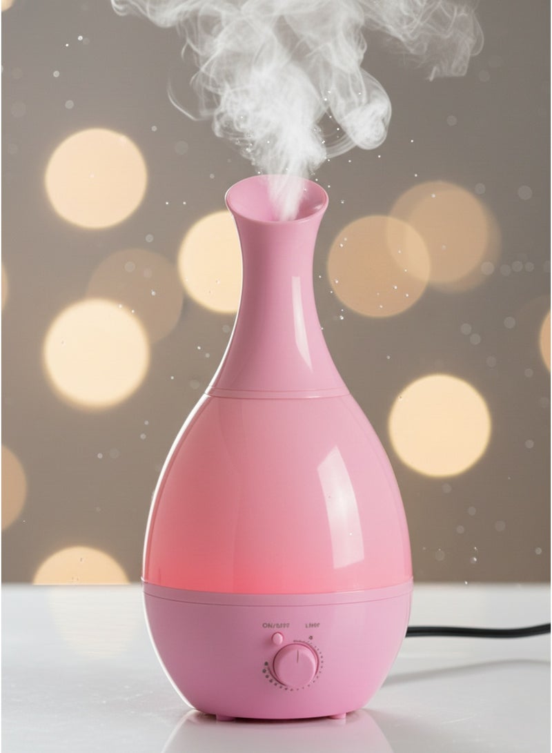 DOMA Steam Diffuser, Humidifier, and Electric Aroma Diffuser (Full pink, 2.5L) - Image 3