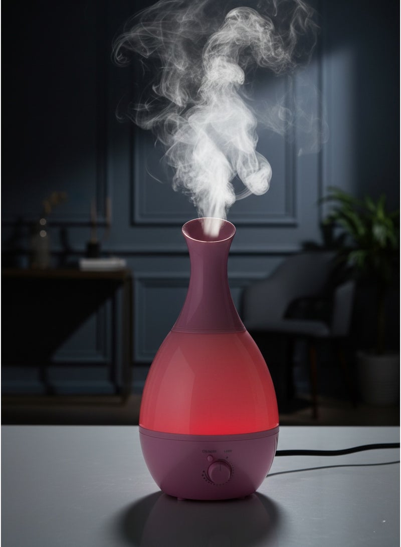 DOMA Steam Diffuser, Humidifier, and Electric Aroma Diffuser (Full pink, 2.5L) - Image 2