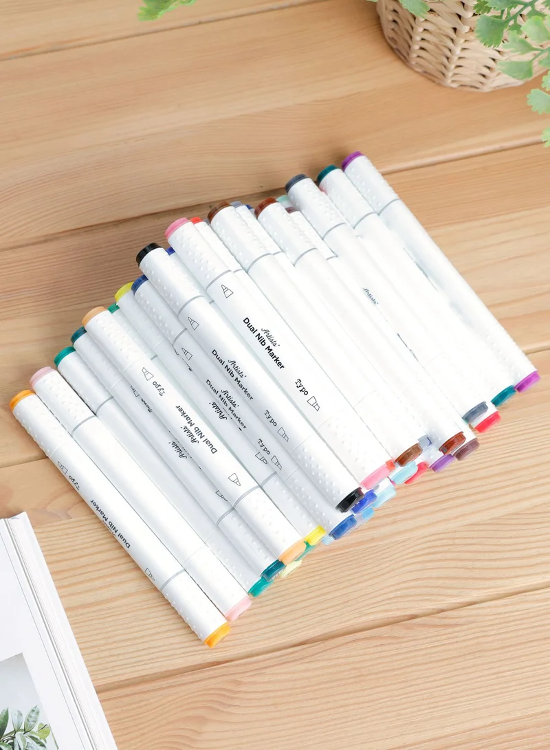 Typo Set Of 36 Artists Dual Nib Marker Pens