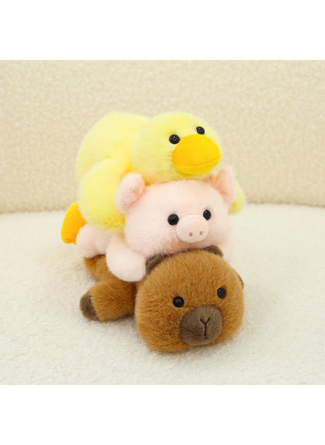 null - Palm Pocket Lie Down Series Doll Plush Toy Penguin Dog Dinosaur Doll Children's Companion Muppet Doll-Color:Cute Panda-Height:20cm - Image 1