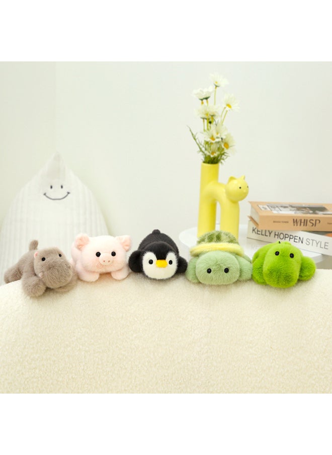 null - Palm Pocket Lie Down Series Doll Plush Toy Penguin Dog Dinosaur Doll Children's Companion Muppet Doll-Color:Cute Panda-Height:20cm - Image 1