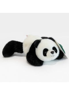 Palm Pocket Lie Down Series Doll Plush Toy Penguin Dog Dinosaur Doll Children's Companion Muppet Doll-Color:Cute Panda-Height:20cm