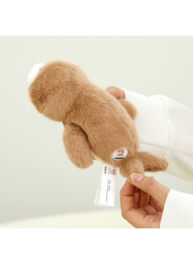 null - Palm Pocket Lie Down Series Doll Plush Toy Penguin Dog Dinosaur Doll Children's Companion Muppet Doll-Color:Cute Panda-Height:20cm - Image 1