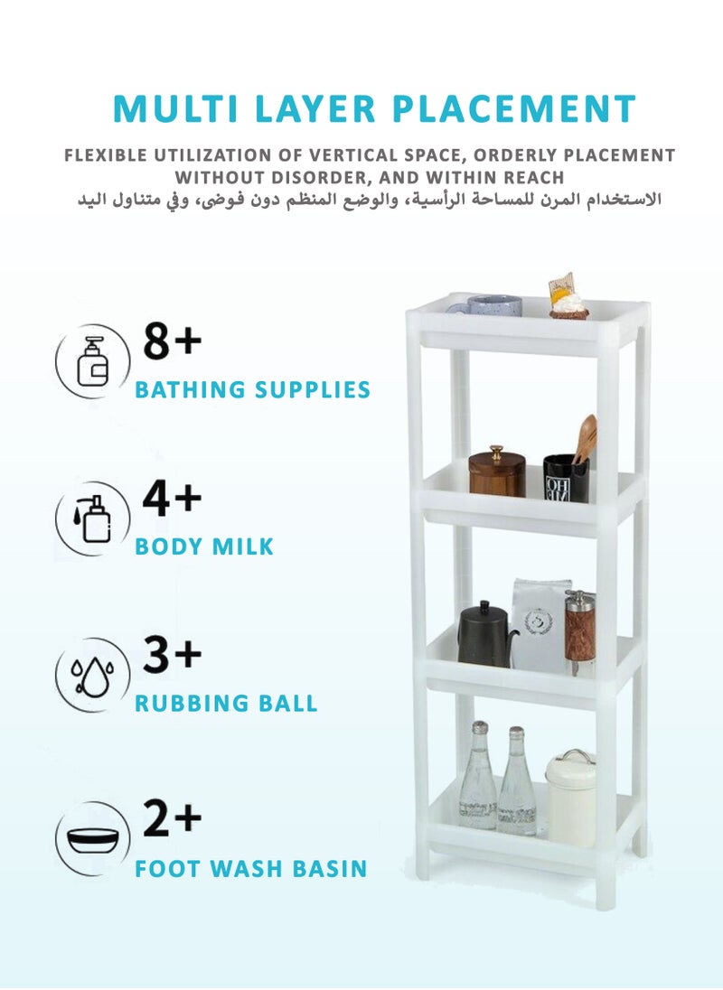 Generic 4 Layer Corner Vesken Shower Caddy Shelves Plastic Shelf For Kitchen Grocery Office Pantry Rack Library Study Room Bedroom And Toilet Storage  - Image 5