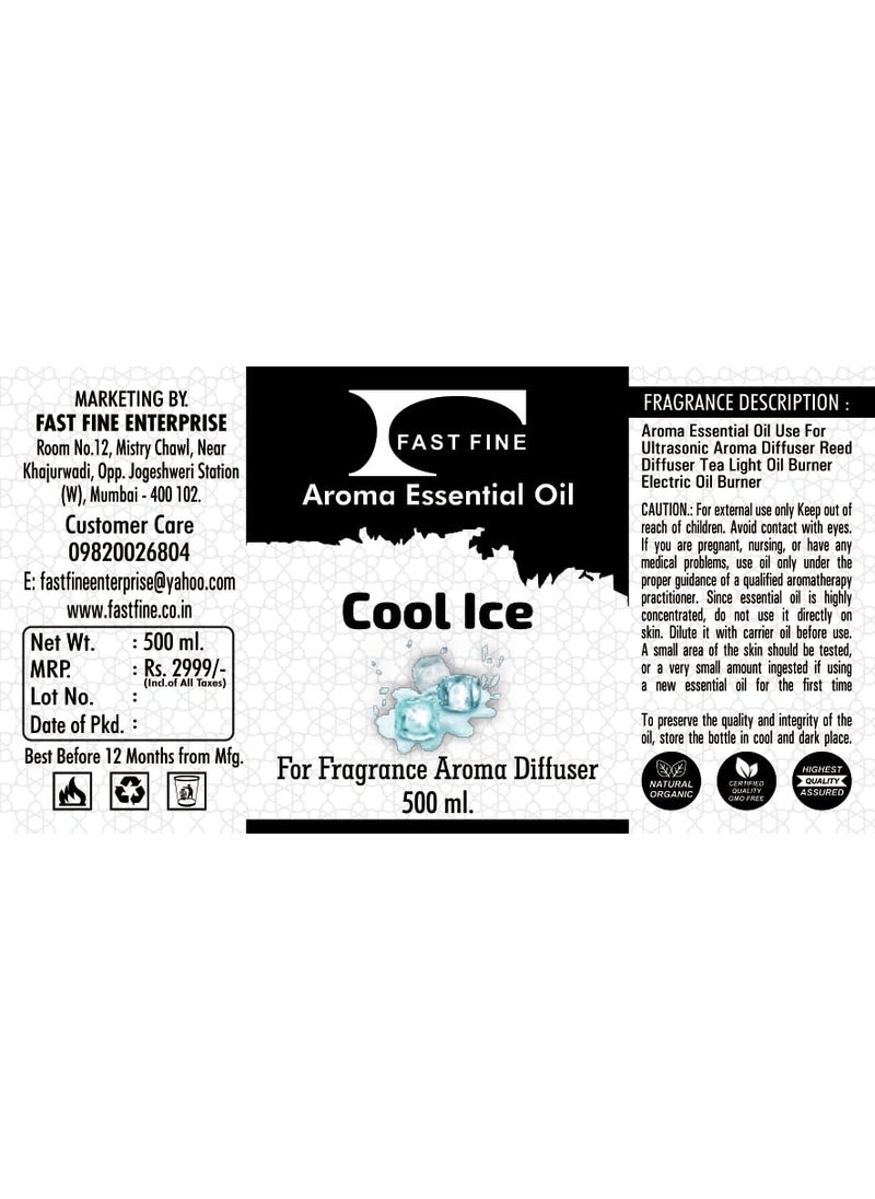 Fast Fine Fast Fine Cool Ice Diffuser Essential Aroma Oil used for Air Electric Revitalizer machine use home office washroom indoor outdoor 500ML  - Image 5