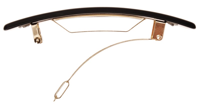 France Luxe Luxury Rectangle Barrette, Nacro Black - Classic French Design for Everyday Wear - Image 3