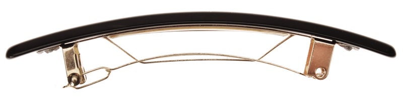 France Luxe Luxury Rectangle Barrette, Nacro Black - Classic French Design for Everyday Wear - Image 2